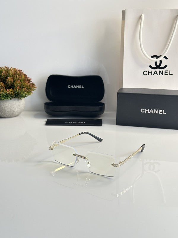 Chaanel Gold Unique Sunglasses