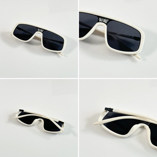 Maybachh Classic Primium White and Black Sunglasses
