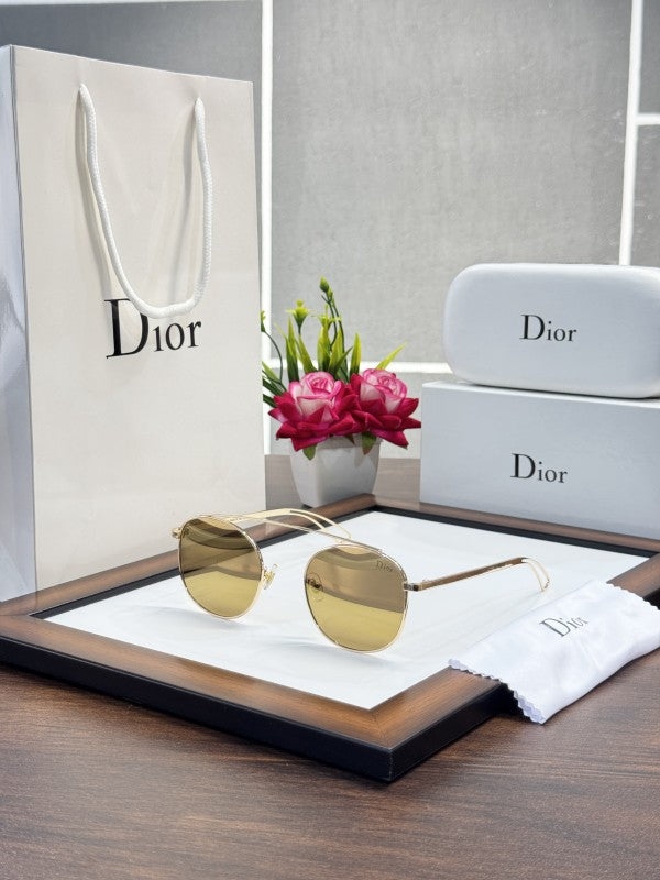 Diorr Exclusive Gold and Mercury Sunglasses
