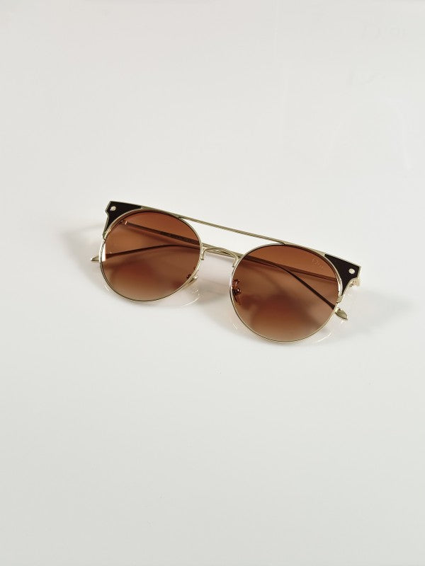 Diorr Exclusive Gold and Brown Sunglasses