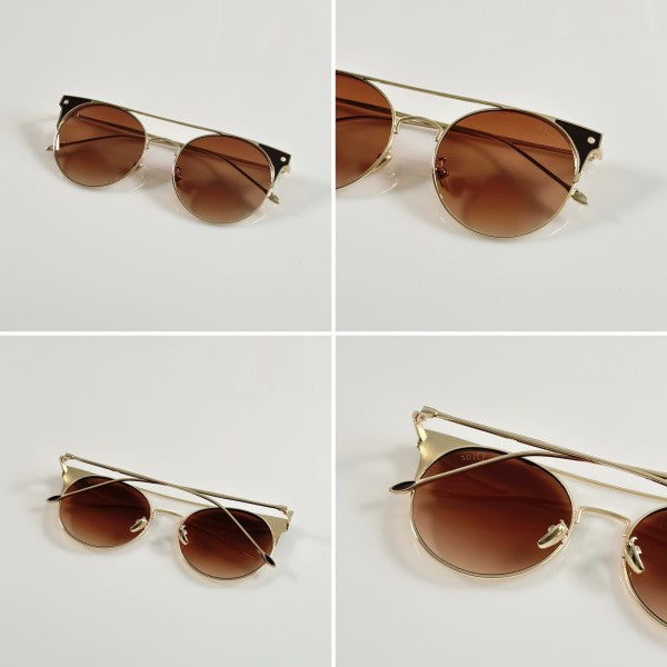 Diorr Exclusive Gold and Brown Sunglasses