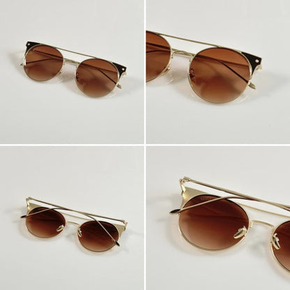 Diorr Exclusive Gold and Brown Sunglasses