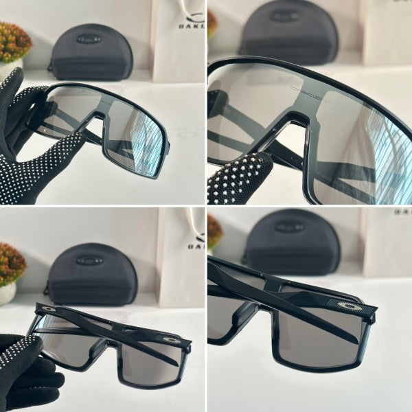 Oaklley Black and Silver Mercury Asthetic Sport Sunglasses