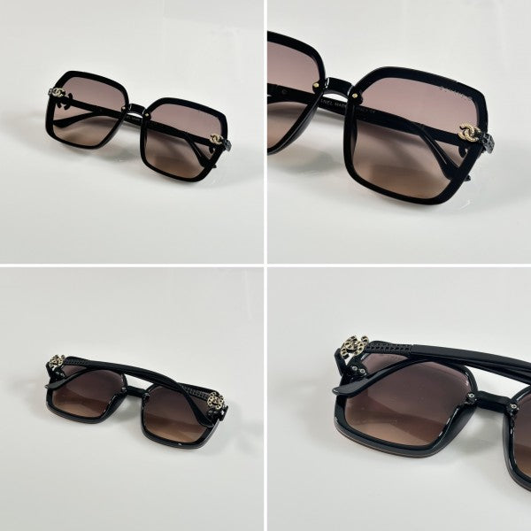 Chaanel Black Brown Primium Sunglasses
