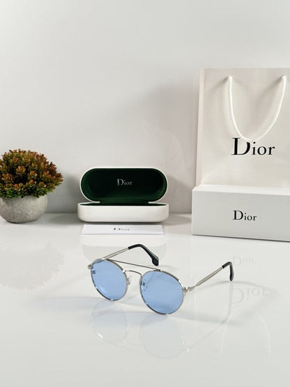 Diorr Silver and Blue Elegance Sunglasses