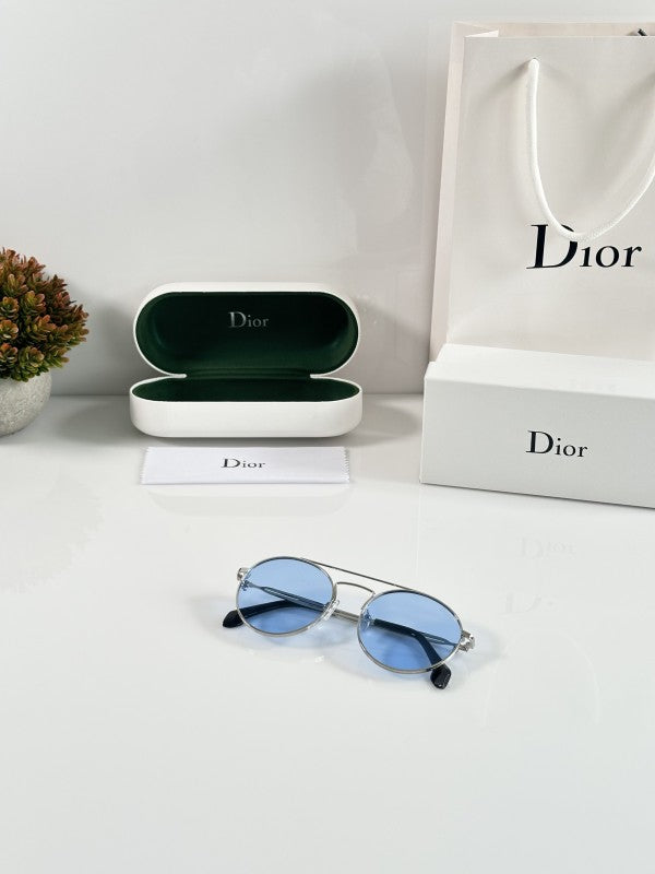 Diorr Silver and Blue Elegance Sunglasses