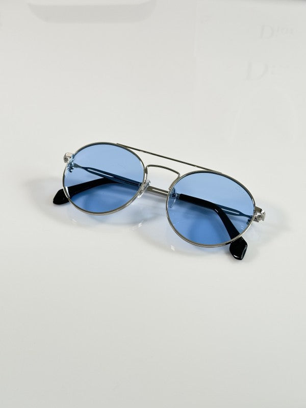 Diorr Silver and Blue Elegance Sunglasses