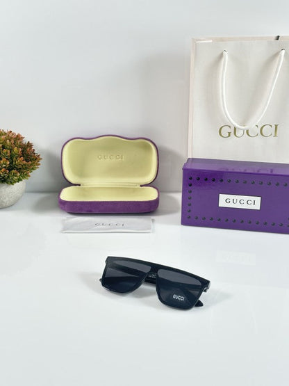 Guccii Gold and Black Primium Edge Sunglasses