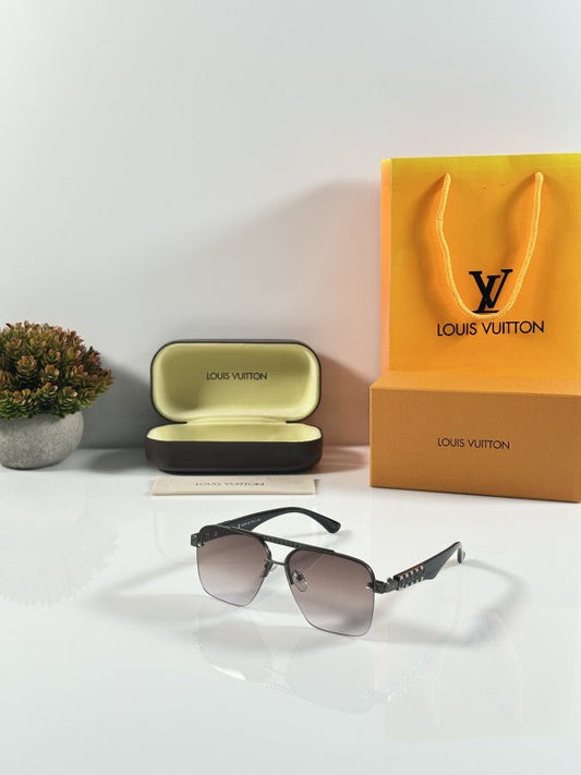 Louiis Vuitton Unique Gun and Brown Sunglasses