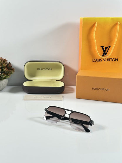 Louiis Vuitton Unique Gun and Brown Sunglasses
