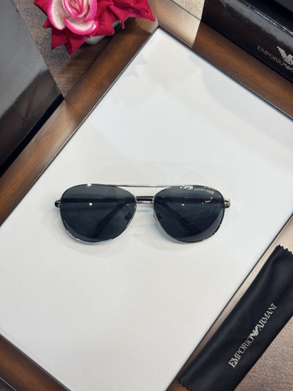 Emporio Armanii Prime Edge Silver and Black Sunglasses