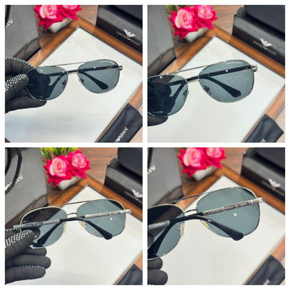 Emporio Armanii Prime Edge Silver and Black Sunglasses