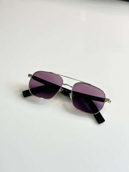 Gentlle Monsterr Unisex Gold and Purple Sunglasses