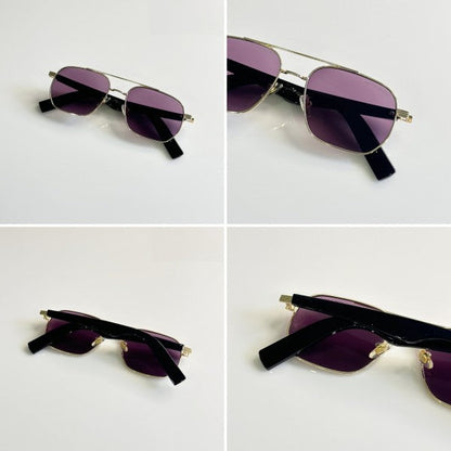 Gentlle Monsterr Unisex Gold and Purple Sunglasses