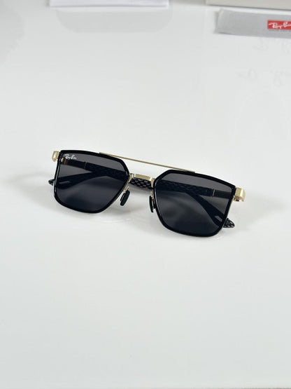 Raybann Primium Unisex Gold and Black Sunglasses