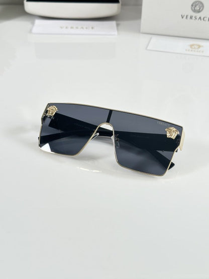 Versacee Primium Gold and Black Unisex Sunglasses