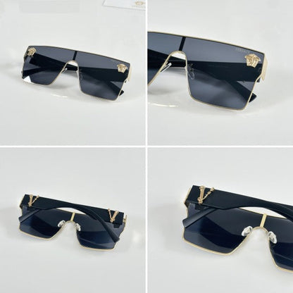 Versacee Primium Gold and Black Unisex Sunglasses