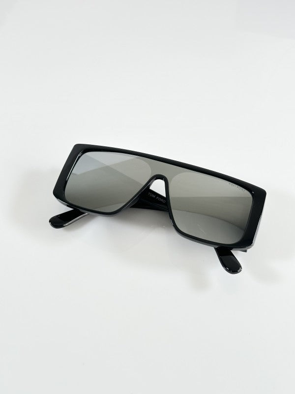 Tomforrd Unisex Black Silver Mercury Sunglasses
