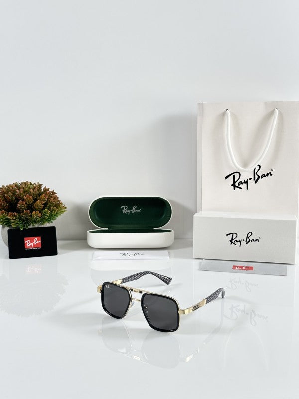Raybann  Unisex Gold  Black Elegent Sunglasses