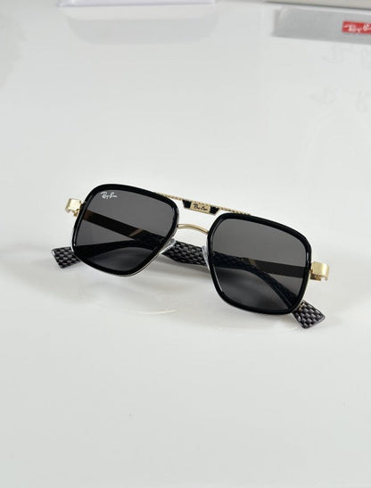 Raybann  Unisex Gold  Black Elegent Sunglasses