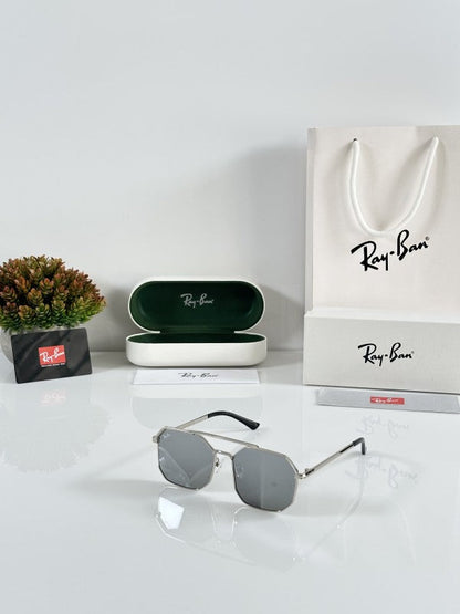 Raybann  Primium Silver and Mercury Sunglasses
