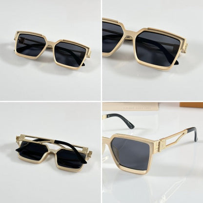 Louiis Vuiitton Gold Black Sunglasses