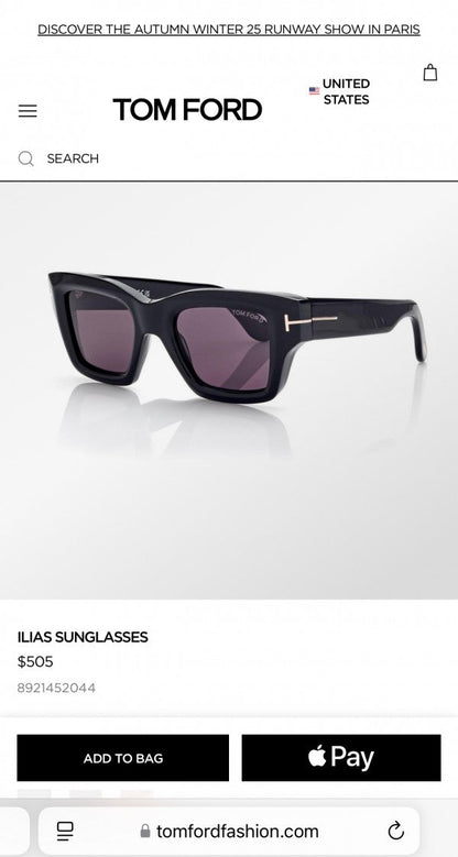 Tomforrd Primium Unisex black Sunglasses