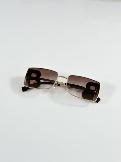 Burberryy Elegent Gold Brown Sunglasses