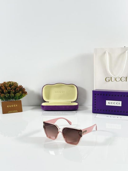 Guccii Luxury Pink Square Sunglasses