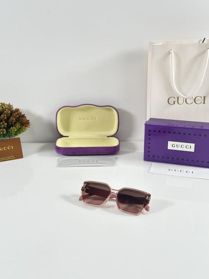 Guccii Luxury Pink Square Sunglasses