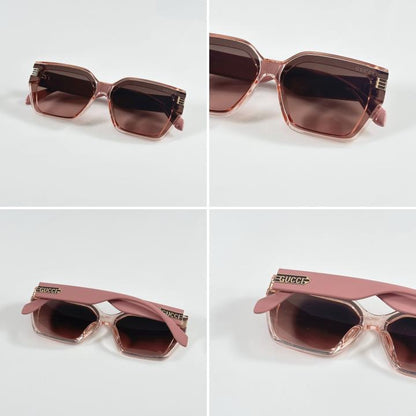 Guccii Luxury Pink Square Sunglasses