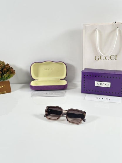 Guccii Luxury Purple Brown Cat Eye Sunglasses