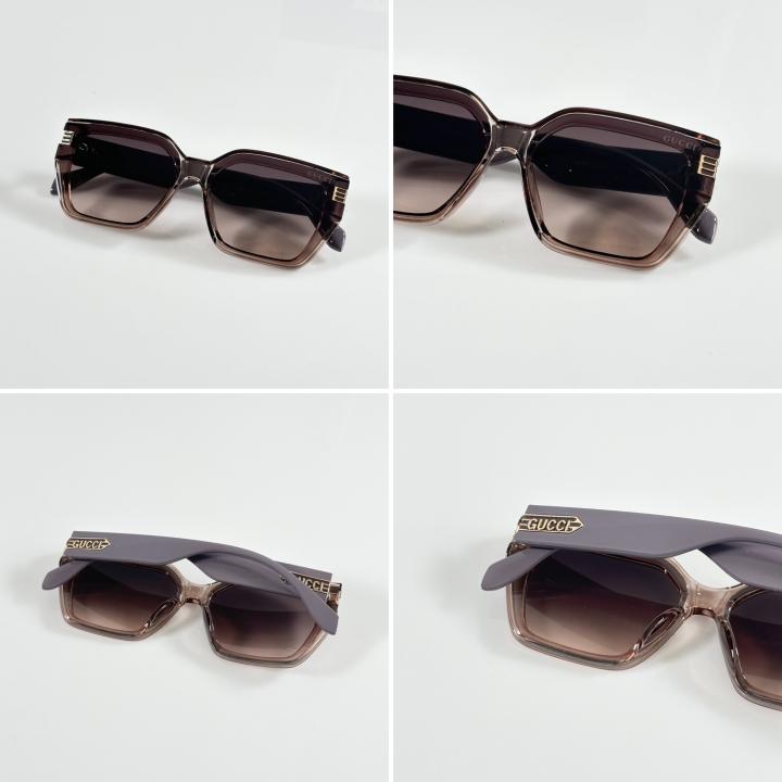 Guccii Luxury Purple Brown Cat Eye Sunglasses