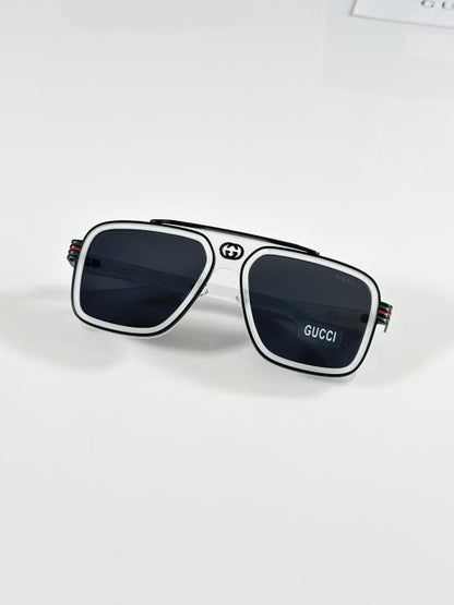 Guccii Unisex Ice and Black Primium Sunglasses