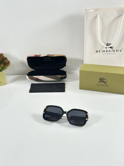 Burberryy Unisex Gold and Black Sunglasses