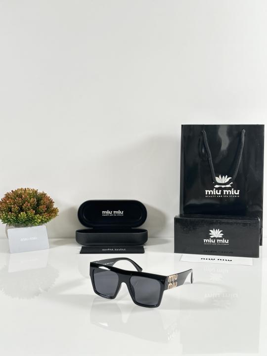 Miiu Miiu Unisex Full Black Sunglasses