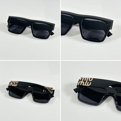 Miiu Miiu Unisex Full Black Sunglasses
