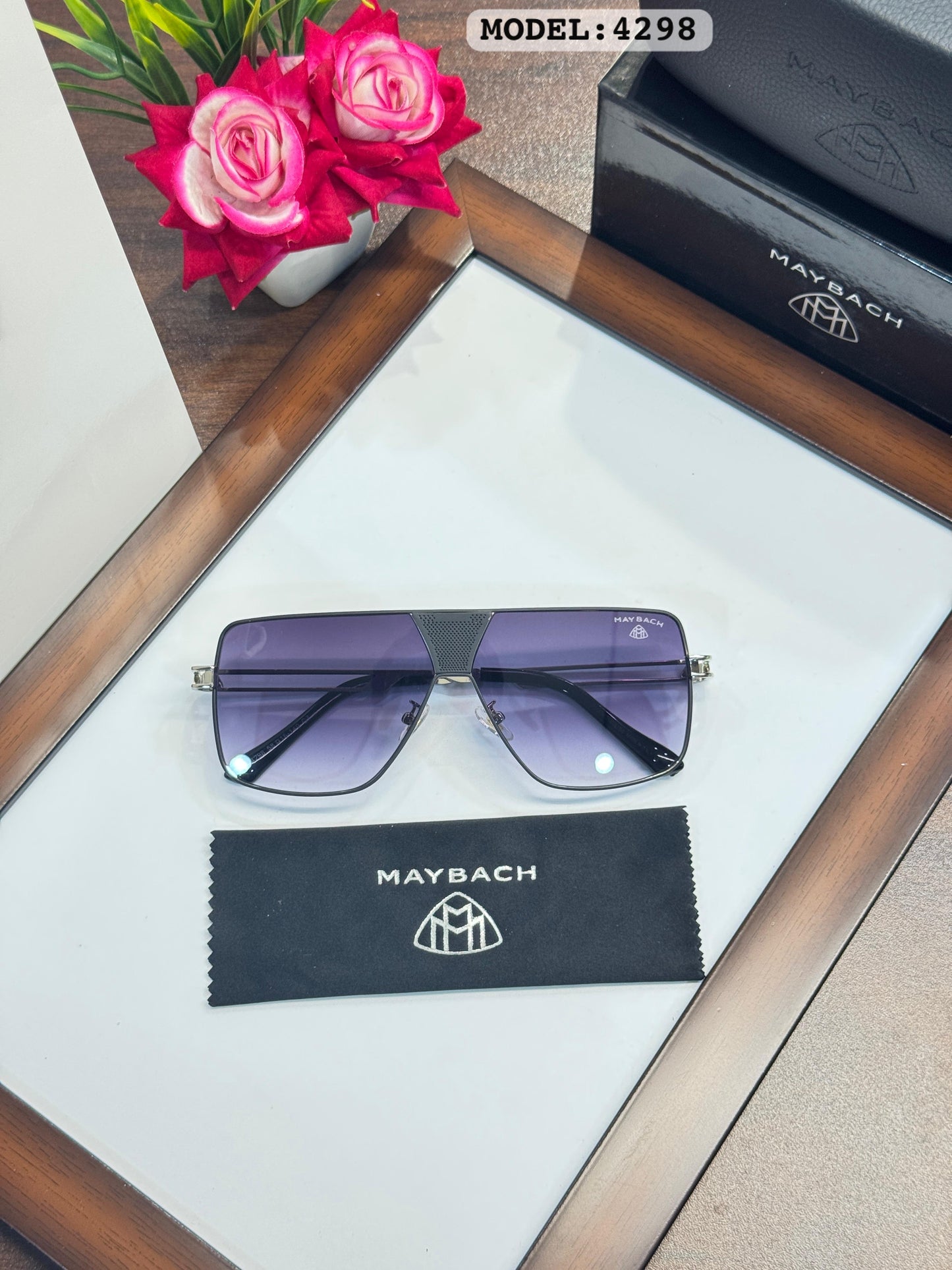 MAYBACHH PRIMIUM SILVER BLACK SUNGLASSES